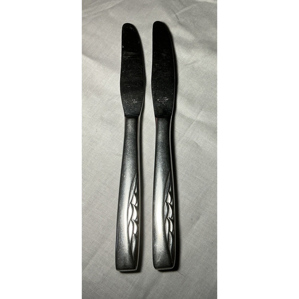Set Of 2 Vintage Montgomery ward Flatware Autumn Wheat Pattern